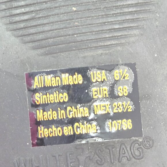 White Stag Womens Black Open-Toe Sandals Flower Detail Size 6.5 Faux Leather Sli - Picture 9 of 9